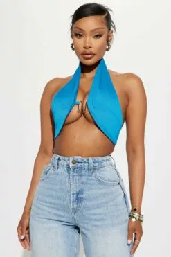 Fashion Nova Kacee Halter Top - Turquoise -Fashion Nova Sales 01 20 23Studio2 KJ RL 11 59 13 7 LHT768 Turquoise 0885 JB