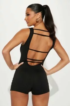 Fashion Nova Tiana Romper - Black