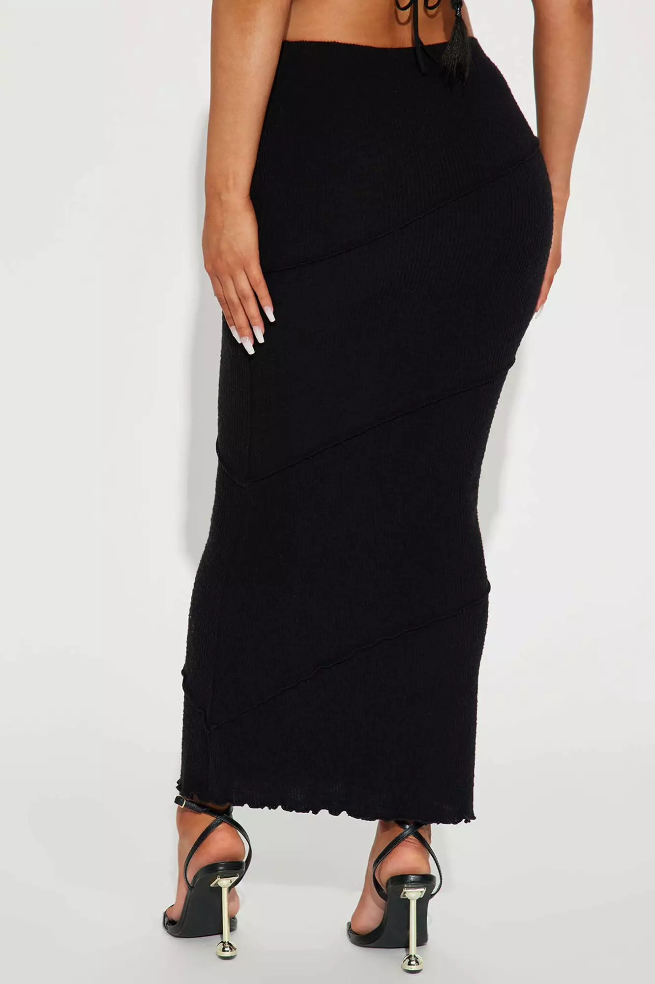 Fashion Nova Flirt Alert Ribbed Maxi Skirt - Black 5 Fashion Nova Flirt Alert Ribbed Maxi Skirt - Black - Image 3