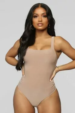 Fashion Nova Until The End Bodysuit - Nude