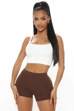 Fashion Nova Plain Jane Mini Shorts - Chocolate -Fashion Nova Sales 02 10 21Studio3 MS OD 15 00 38 70 RB4012 Chocolate 0992 NT