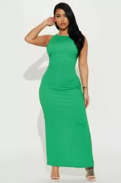 Fashion Nova Becky Maxi Dress - Kelly Green