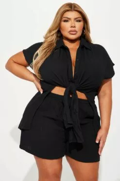 Fashion Nova For The Weekend Short Set - Black 12 Fashion Nova For The Weekend Short Set - Black -Fashion Nova Sales 02 14 23Studio6 DD CM 12 09 26 19 HF23F547SET Black 7166 PLUS DG