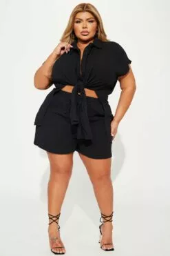 Fashion Nova For The Weekend Short Set - Black 11 Fashion Nova For The Weekend Short Set - Black -Fashion Nova Sales 02 14 23Studio6 DD CM 12 09 32 19 HF23F547SET Black 7170 PLUS DG