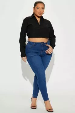 Fashion Nova Ebba Shirt - Black -Fashion Nova Sales 02 15 23Studio4 KF AC 14 39 11 63 ZDNV310008 Black 17020 PLUS SG