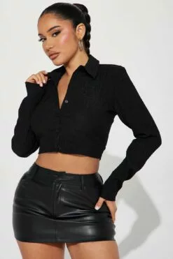Fashion Nova Ebba Shirt - Black