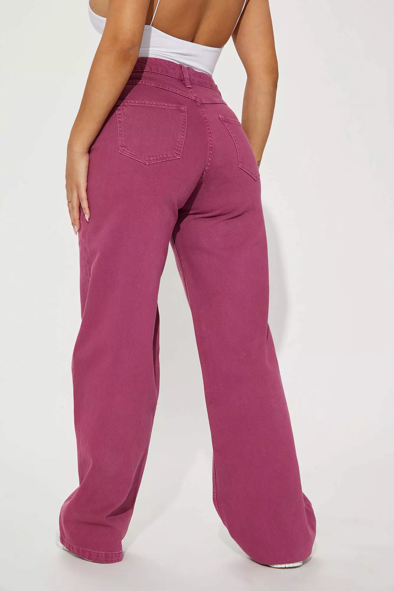 Fashion Nova Tell Me More Non Stretch Wide Leg Jean - Purple 5 Fashion Nova Tell Me More Non Stretch Wide Leg Jean - Purple - Image 3