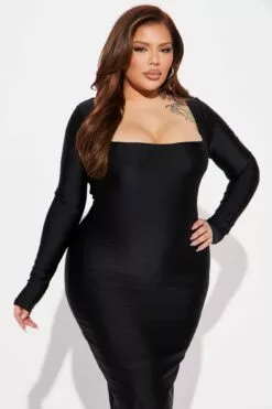 Fashion Nova Resist Temptation Midi Dress - Black -Fashion Nova Sales 02 18 23Studio4 KP IM 14 47 36 66 D8809 Black 18792 PLUS ES