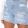 Fashion Nova Came For Fun Ripped Denim Shorts - Medium Blue Wash -Fashion Nova Sales 02 21 22Studio5 SN RL 11 53 20 34 FN31814FT02 MediumBlueWash 0424 PB
