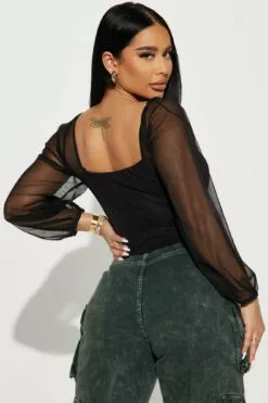 Fashion Nova Amy Mesh Top - Black -Fashion Nova Sales 02 21 23Studio4 ID IM 12 08 10 27 74171 Black 20043 MR