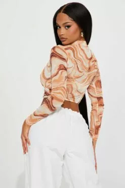 Fashion Nova In A Trance Mesh Top - Orange/combo -Fashion Nova Sales 02 23 23Studio1 ID IM 13 32 59 20 ST2392SR834 Orangecombo 5426 EH