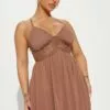 Fashion Nova Cindie Mini Dress - Brown