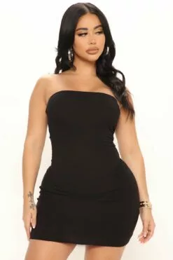 Fashion Nova Trinity Tube Mini Dress - Black