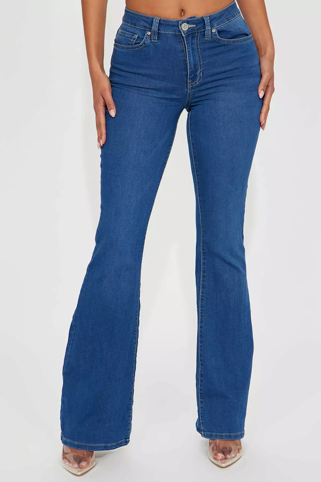 Fashion Nova Dream Come True Hyper Stretch Flare Jean - DarkWash 4 Fashion Nova Dream Come True Hyper Stretch Flare Jean - DarkWash - Image 2