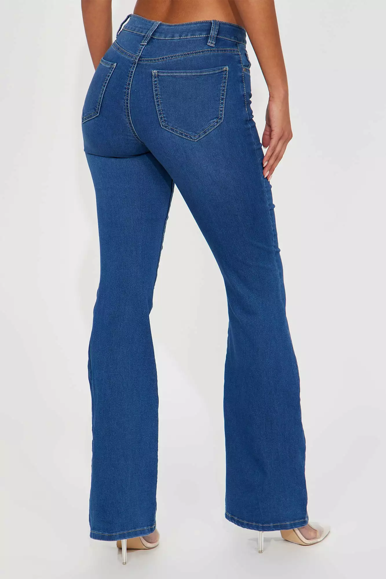 Fashion Nova Dream Come True Hyper Stretch Flare Jean - DarkWash 5 Fashion Nova Dream Come True Hyper Stretch Flare Jean - DarkWash - Image 3