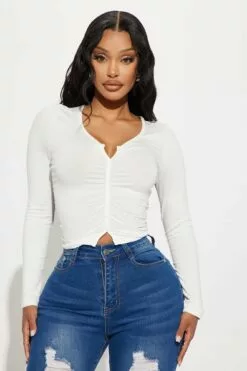 Fashion Nova Take Notes Crop Top - White