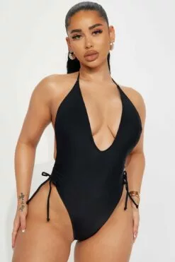 Fashion Nova Feel The Sunshine 1 Piece Swimsuit - Black