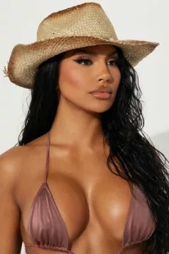 Fashion Nova Seashell Ride Cowboy Hat - Natural/Combo -Fashion Nova Sales 03 08 23Studio3 HY IM 10 49 49 8 AH1343 NaturalCombo P 2546 SG