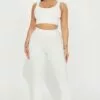 Fashion Nova Zelda Flare Pant Set - White