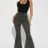 Fashion Nova Hilary Hyper Stretch Flare Jeans - Acid Wash Black 1 Fashion Nova Hilary Hyper Stretch Flare Jeans - Acid Wash Black -Fashion Nova Sales 03 09 23Studio2 KJ RL 11 55 10 26 SPP11358OV AcidWashBlack 7901 PXF