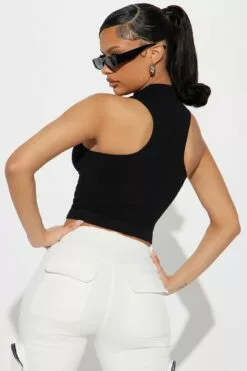 Fashion Nova Zoe Zip Up Seamless Top - Black -Fashion Nova Sales 03 09 23Studio2 KJ RL 14 18 30 46 70363J Black P 5014 PXF