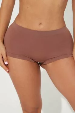 Fashion Nova Meant To Last Seamless Boyshort 5 Pack Panties - Camel/combo