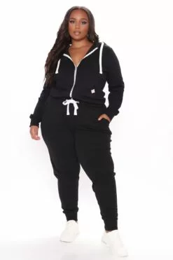 Fashion Nova Relaxed Vibe Zip Up Jacket - Black -Fashion Nova Sales 03 11 21Studio3 DM JH 14 04 05 48 J415 Black PLUS 0527 WG