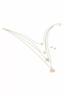 Fashion Nova Your Lucky Charm Necklace And Earring Set - Gold 13 Fashion Nova Your Lucky Charm Necklace And Earring Set - Gold -Fashion Nova Sales 03 14 23Studio10 CXB 08 26 22 4 NB700090GDGD Gold 3530 ES