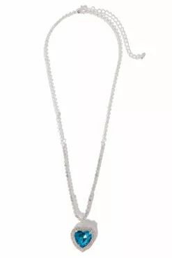 Fashion Nova Uplifting Nurture Necklace - Silver/Blue