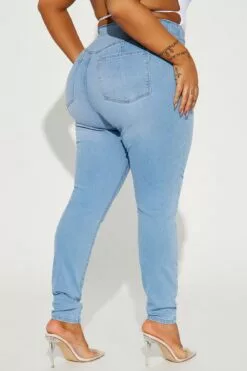 Fashion Nova So Snatched Curvy Stretch Skinny Jean - Light Wash -Fashion Nova Sales 03 14 23Studio4 RM JH 15 29 03 52 FN24624FT53 LightWash 11198 PLUS PXF