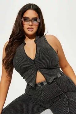 Fashion Nova New Times Ribbed Legging Set - Black -Fashion Nova Sales 03 14 23Studio4 TA CG 11 25 21 15 ELTP1008 Black 0194 PLUS DG