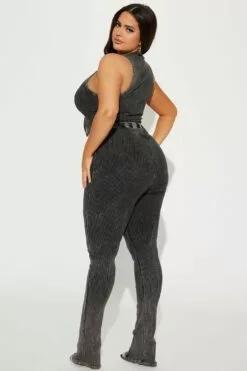 Fashion Nova New Times Ribbed Legging Set - Black -Fashion Nova Sales 03 14 23Studio4 TA CG 11 26 34 15 ELTP1008 Black 0207 PLUS DG