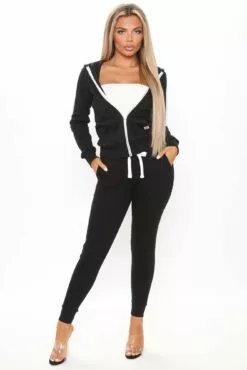 Fashion Nova Relaxed Vibe Zip Up Jacket - Black -Fashion Nova Sales 03 15 21Studio4 SN KW 10 09 06 4 J415 Black P 52950 JK