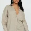 Fashion Nova Always Simplistic Linen Shirt - Beige -Fashion Nova Sales 03 15 23Studio1 TA AC 11 20 58 28 IT10796 Beige P 13614 CM