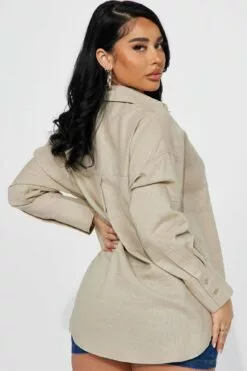 Fashion Nova Always Simplistic Linen Shirt - Beige -Fashion Nova Sales 03 15 23Studio1 TA AC 11 21 07 28 IT10796 Beige P 13615 CM