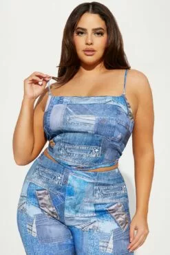 Fashion Nova All In Legging Set - Blue/combo -Fashion Nova Sales 03 15 23Studio4 TH B 10 44 44 19 TP29918 Bluecombo 0139 PLUS PXF