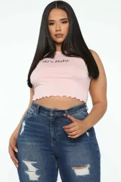 Fashion Nova 90's Baby Tank Top - Pink -Fashion Nova Sales 03 17 20Studio3 RM LE 11 05 22 19 KT2086 Pink 0226 PLUS RA