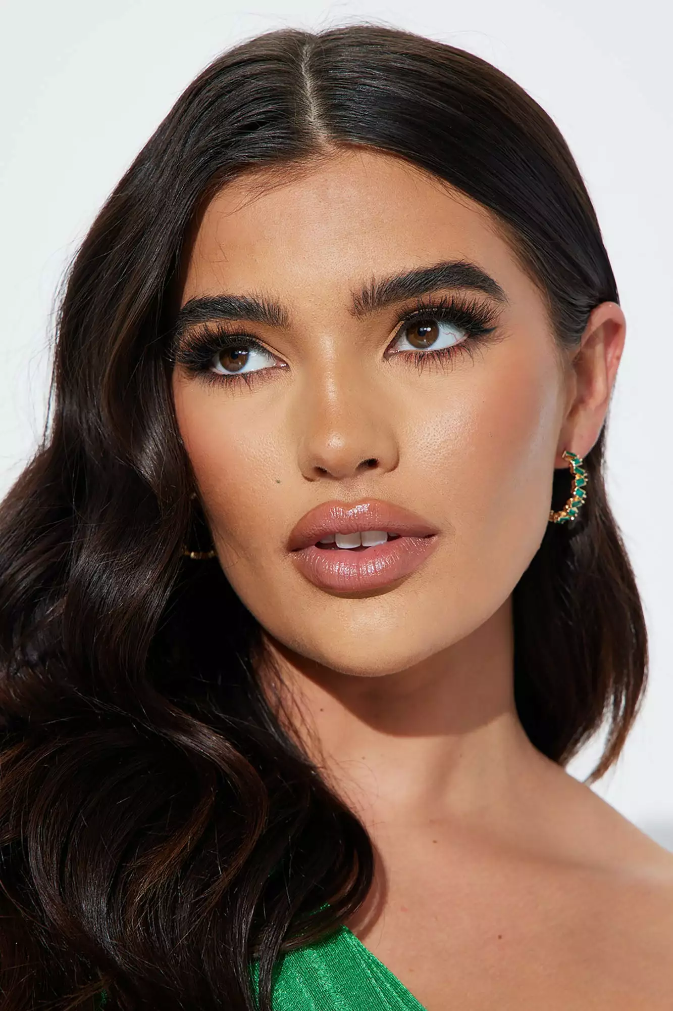 Fashion Nova Mystic Goddess Hoop Earrings - Green 4 Fashion Nova Mystic Goddess Hoop Earrings - Green - Image 2