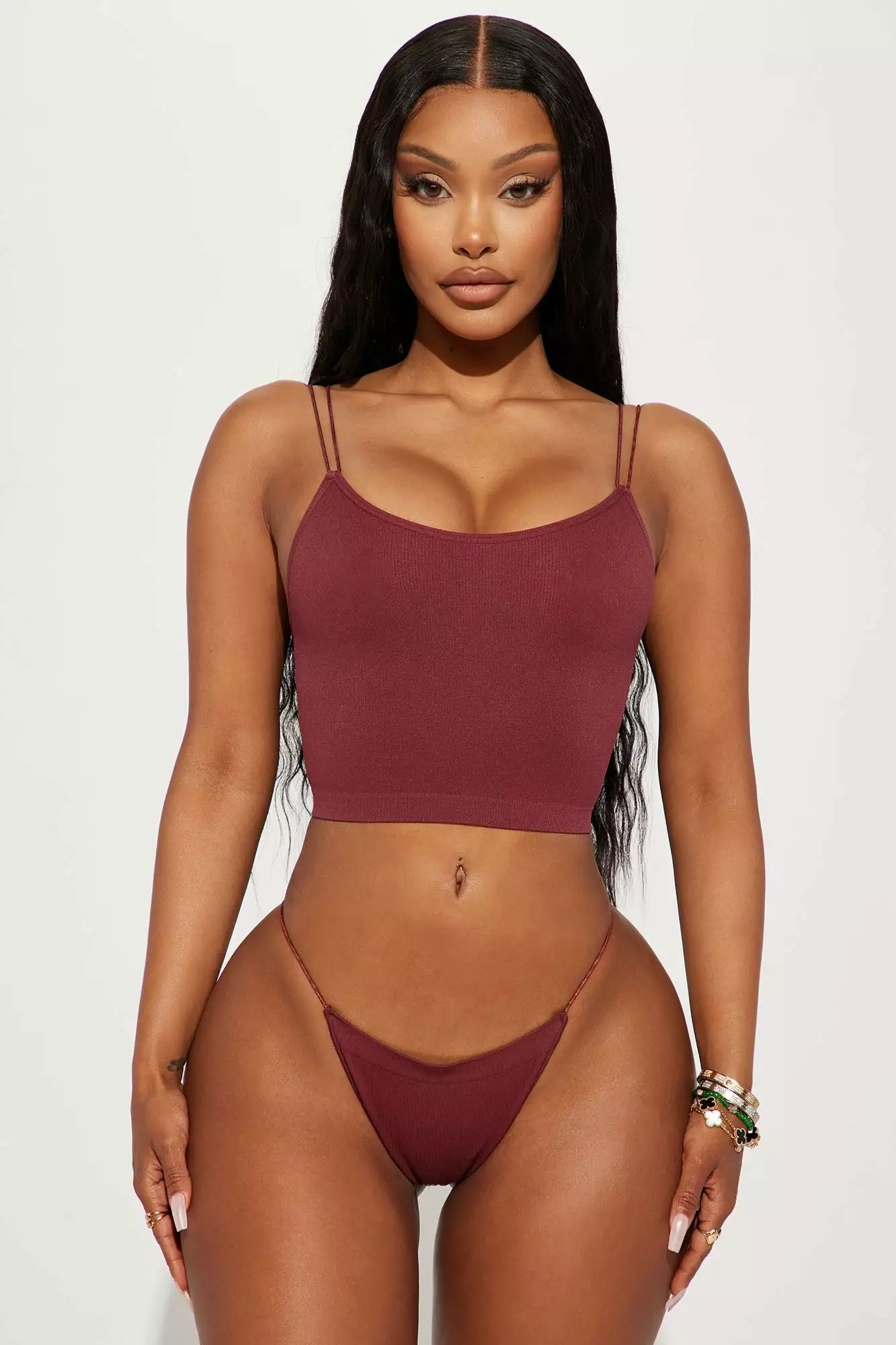 Fashion Nova Curvy And Fine Seamless Cami Bralette - Dark Brown 4 Fashion Nova Curvy And Fine Seamless Cami Bralette - Dark Brown - Image 2