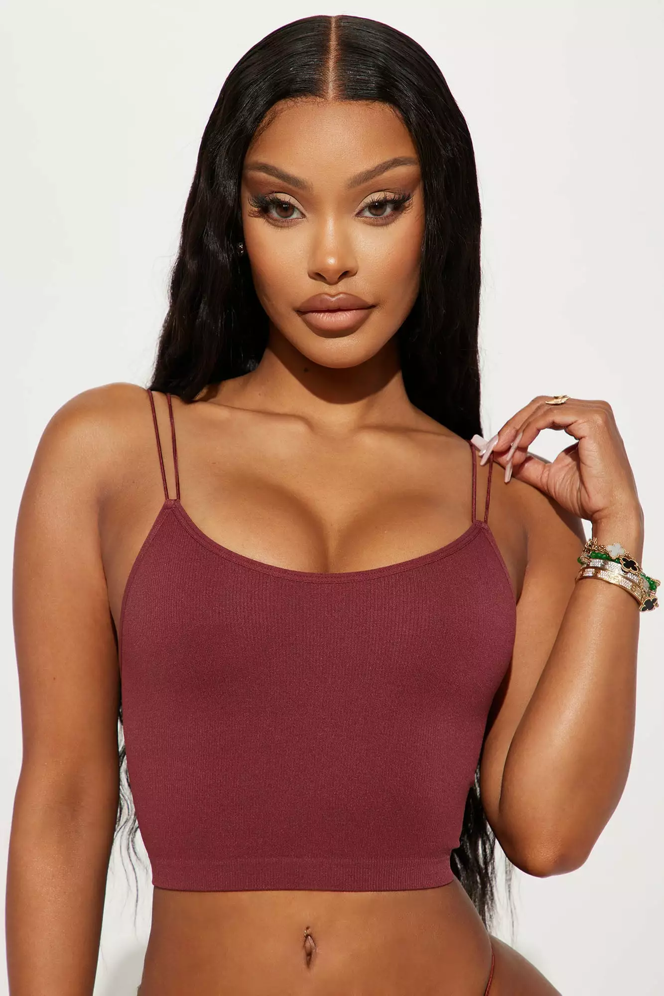 Fashion Nova Curvy And Fine Seamless Cami Bralette - Dark Brown 3 Fashion Nova Curvy And Fine Seamless Cami Bralette - Dark Brown