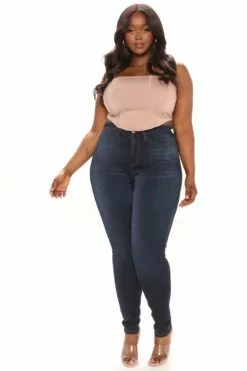 Fashion Nova Tall Eva Super Soft Curvy Skinny Jean - Dark -Fashion Nova Sales 04 08 22Studio1 KJ KP11 00 12 16 FN22804A31T DarkDenim P 0156 PLUS SG