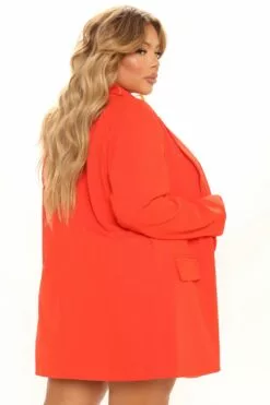 Fashion Nova Sasha Double Breasted Blazer - Orange -Fashion Nova Sales 04 15 22Studio1 KJ DJ 15 54 04 72 JK24556 Orange 1359 PLUS MH