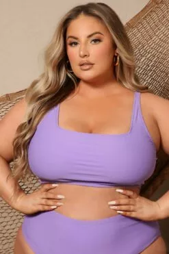 Fashion Nova Maui Mix And Match Tank Bikini Top - Purple -Fashion Nova Sales 04 21 22Studio5 CE KP 10 06 10 17 ZDSWSG007 Purple 0291 PLUS KS