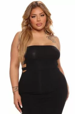Fashion Nova Dani Midi Dress - Black -Fashion Nova Sales 04 25 22Studio3 RT DJ 11 56 07 43 JD45648 Black 10436 PLUS KL