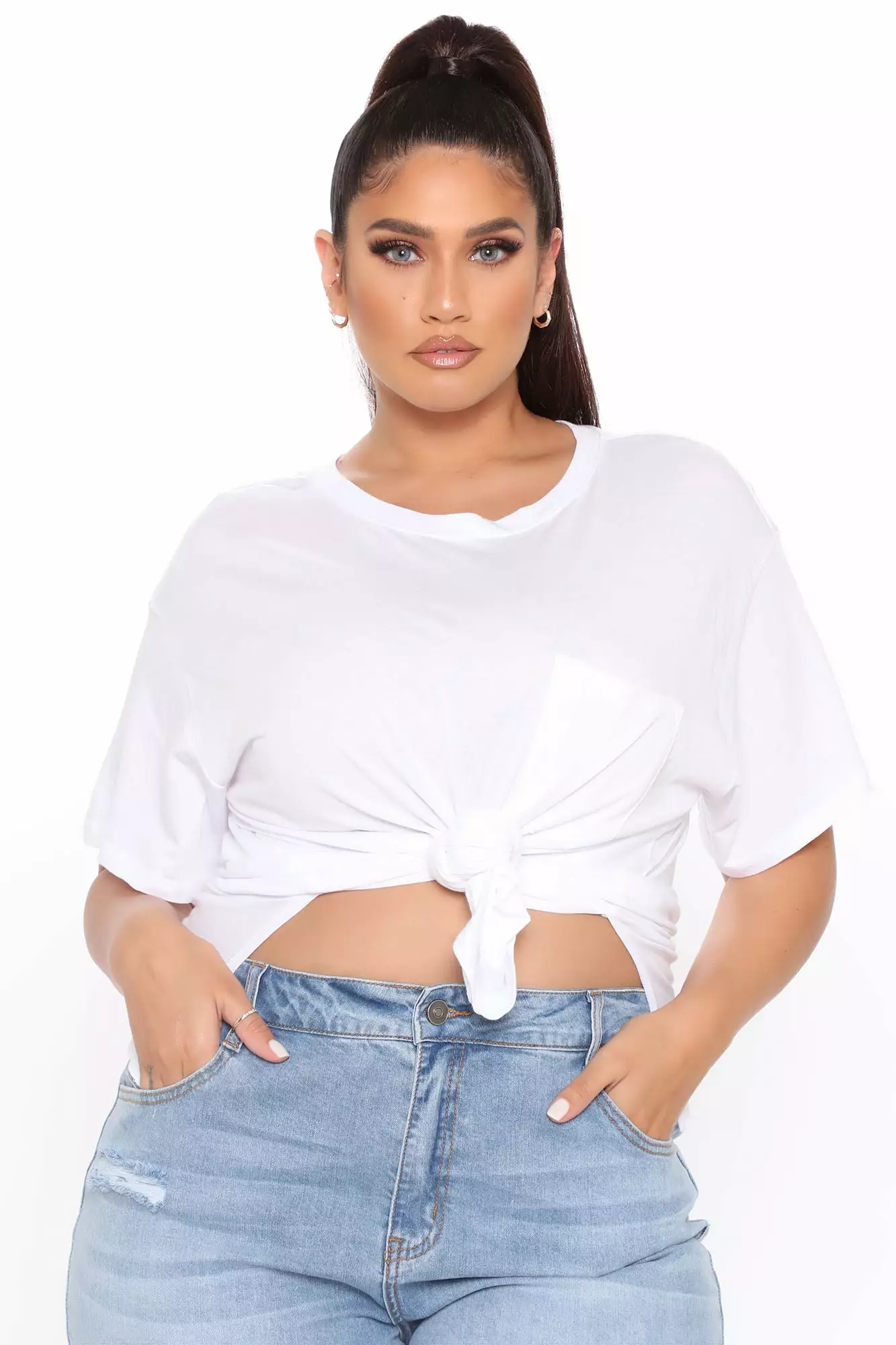 Fashion Nova Laid Back Chillin' Pocket Tee - White 6 Fashion Nova Laid Back Chillin' Pocket Tee - White - Image 4
