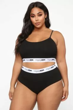 Fashion Nova Cami Bralette And Panty Set - Black/White -Fashion Nova Sales 05 21 19 Studio 4 JP 14 00 31 61 TP1676 BlackWhite 1993 JD