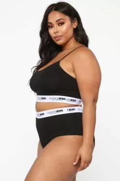 Fashion Nova Cami Bralette And Panty Set - Black/White -Fashion Nova Sales 05 21 19 Studio 4 JP 14 00 34 61 TP1676 BlackWhite 1996 JD
