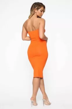 Fashion Nova Rhianna Tube Dress - Orange -Fashion Nova Sales 05 29 19 Studio 1 MA 14 37 53 46 JD16295 Orange 3735 AB