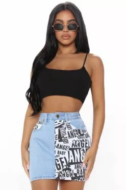Fashion Nova It's All Easy Double Lined Top - Black