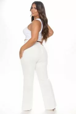 Fashion Nova Call It Even Wide Leg Dress Pants - White -Fashion Nova Sales 06 28 21Studio4 DM KG 29 LBP22850 White 12 00 55 4274 PLUS EH